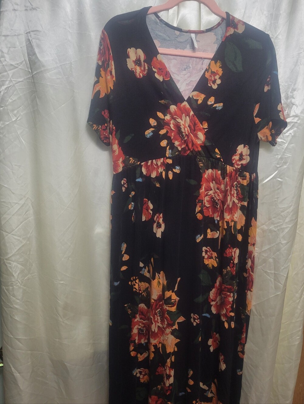 Fall Floral Maxi-Dress Sz XL